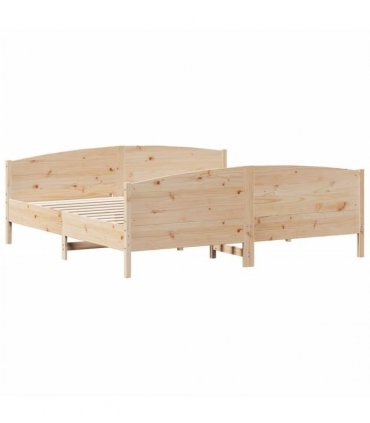 vidaXL Bed Frame without Mattress 200x200 cm Solid Wood Pine