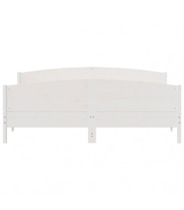 vidaXL Bed Frame without Mattress White 200x200 cm Solid Wood Pine