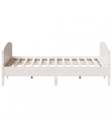 vidaXL Bed Frame without Mattress White 200x200 cm Solid Wood Pine