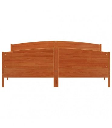 vidaXL Bed Frame without Mattress Wax Brown 200x200 cm Solid Wood Pine