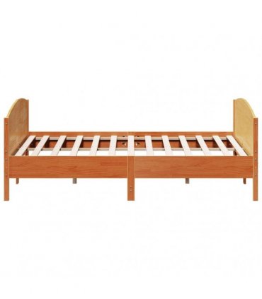 vidaXL Bed Frame without Mattress Wax Brown 200x200 cm Solid Wood Pine