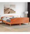 vidaXL Bed Frame without Mattress Wax Brown 180x200 cm Solid Wood Pine