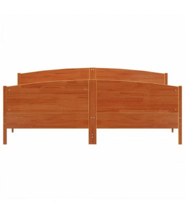vidaXL Bed Frame without Mattress Wax Brown 180x200 cm Solid Wood Pine