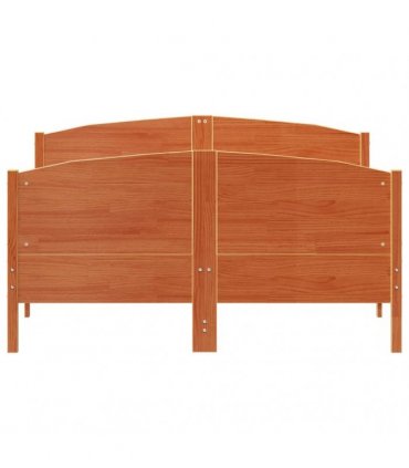 vidaXL Bed Frame without Mattress Wax Brown 160x200 cm Solid Wood Pine