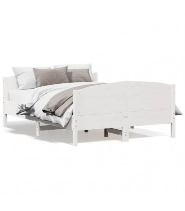 vidaXL Bed Frame without Mattress White 150x200 cm Solid Wood Pine