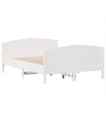 vidaXL Bed Frame without Mattress White 150x200 cm Solid Wood Pine