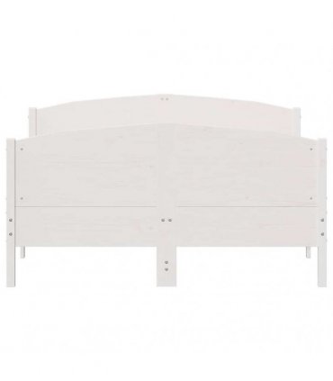 vidaXL Bed Frame without Mattress White 150x200 cm Solid Wood Pine