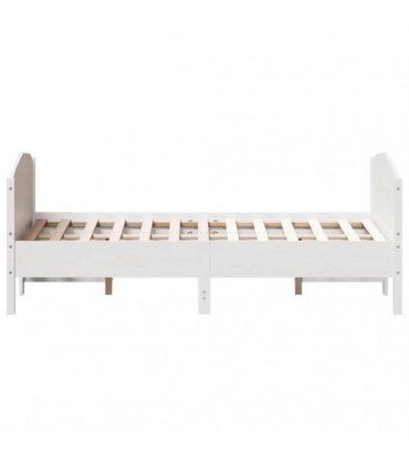 vidaXL Bed Frame without Mattress White 150x200 cm Solid Wood Pine