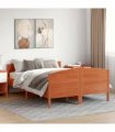 vidaXL Bed Frame without Mattress Wax Brown 140x200 cm Solid Wood Pine