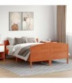 vidaXL Bed Frame without Mattress Wax Brown 120x200 cm Solid Wood Pine