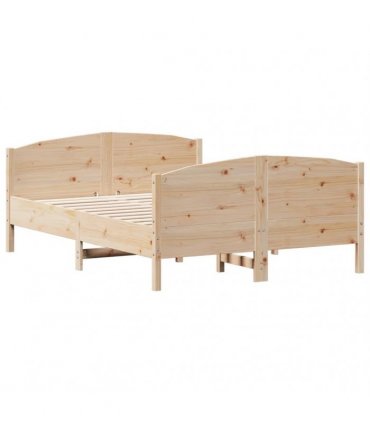 vidaXL Bed Frame without Mattress 140x190 cm Solid Wood Pine