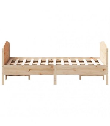 vidaXL Bed Frame without Mattress 140x190 cm Solid Wood Pine