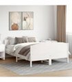 vidaXL Bed Frame without Mattress White 140x190 cm Solid Wood Pine