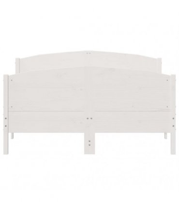 vidaXL Bed Frame without Mattress White 140x190 cm Solid Wood Pine