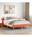 vidaXL Bed Frame without Mattress Wax Brown 160x200 cm Solid Wood Pine