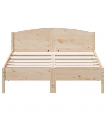 vidaXL Bed Frame without Mattress 150x200 cm King Size Solid Wood Pine