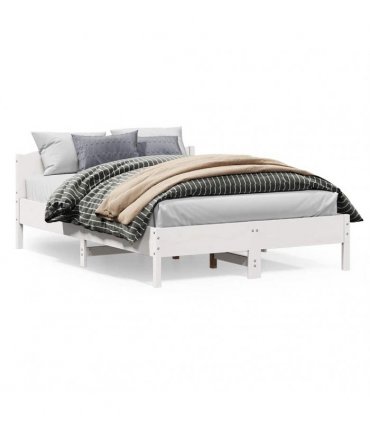 vidaXL Bed Frame without Mattress White 150x200 cm Solid Wood Pine