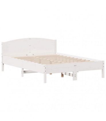 vidaXL Bed Frame without Mattress White 150x200 cm Solid Wood Pine