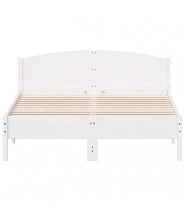 vidaXL Bed Frame without Mattress White 150x200 cm Solid Wood Pine