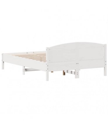 vidaXL Bed Frame without Mattress White 150x200 cm Solid Wood Pine