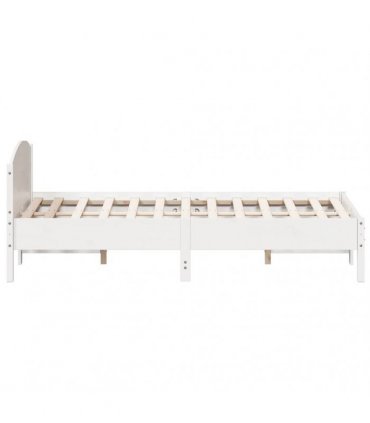 vidaXL Bed Frame without Mattress White 150x200 cm Solid Wood Pine