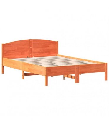 vidaXL Bed Frame without Mattress Wax Brown 150x200 cm Solid Wood Pine