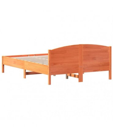 vidaXL Bed Frame without Mattress Wax Brown 150x200 cm Solid Wood Pine