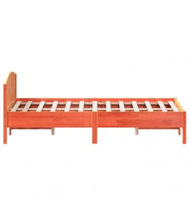 vidaXL Bed Frame without Mattress Wax Brown 150x200 cm Solid Wood Pine
