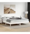 vidaXL Bed Frame without Mattress White 200x200 cm Solid Wood Pine