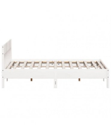 vidaXL Bed Frame without Mattress White 200x200 cm Solid Wood Pine
