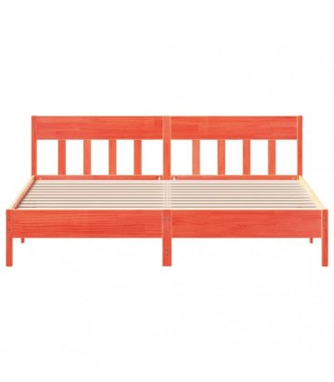 vidaXL Bed Frame without Mattress Wax Brown 180x200 cm Solid Wood Pine