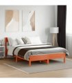 vidaXL Bed Frame without Mattress Wax Brown 160x200 cm Solid Wood Pine