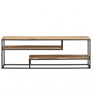 vidaXL TV Cabinet 130x30x45 cm Rough Mango Wood
