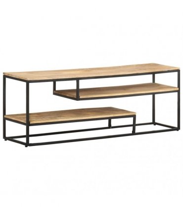 vidaXL TV Cabinet 130x30x45 cm Rough Mango Wood