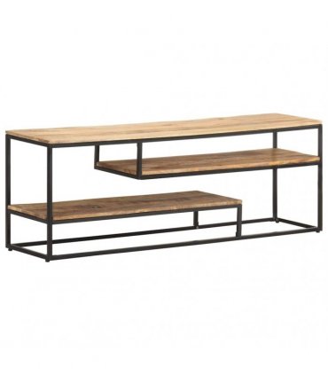 vidaXL TV Cabinet 130x30x45 cm Rough Mango Wood
