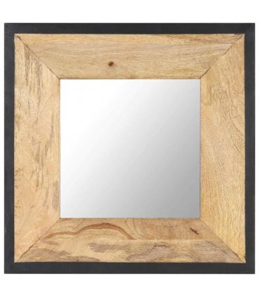 vidaXL Mirror 50x50 cm Solid Mango Wood