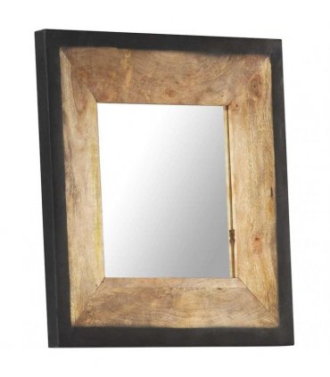 vidaXL Mirror 50x50 cm Solid Mango Wood