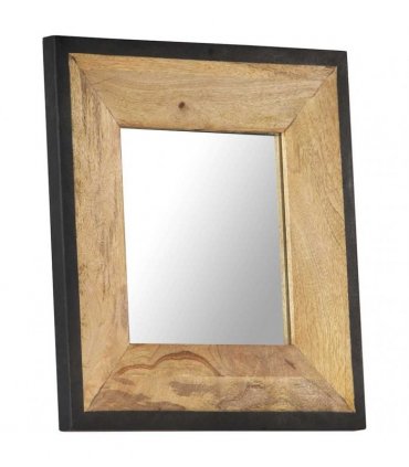 vidaXL Mirror 50x50 cm Solid Mango Wood