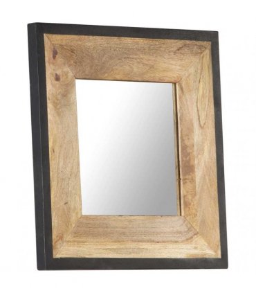 vidaXL Mirror 50x50 cm Solid Mango Wood