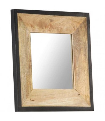 vidaXL Mirror 50x50 cm Solid Mango Wood