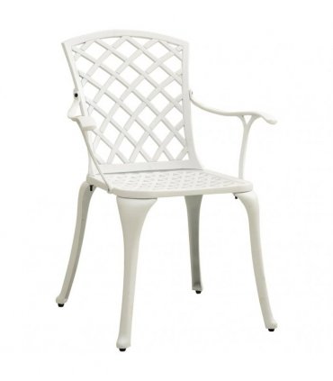 vidaXL Garden Chairs 6 pcs Cast Aluminium White