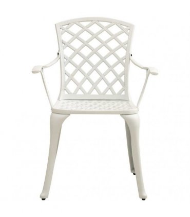 vidaXL Garden Chairs 6 pcs Cast Aluminium White