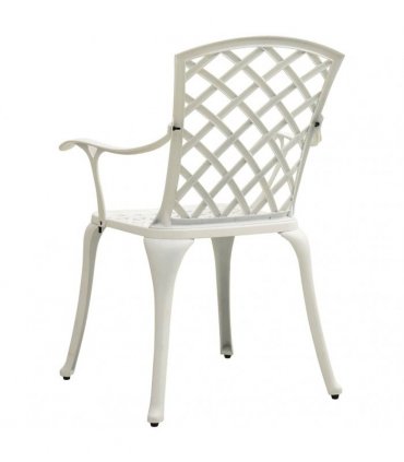 vidaXL Garden Chairs 6 pcs Cast Aluminium White