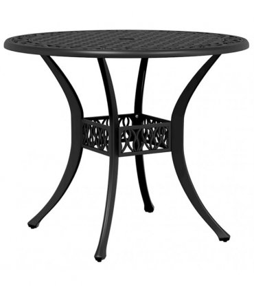 vidaXL 5 Piece Garden Dining Set Black Cast Aluminium