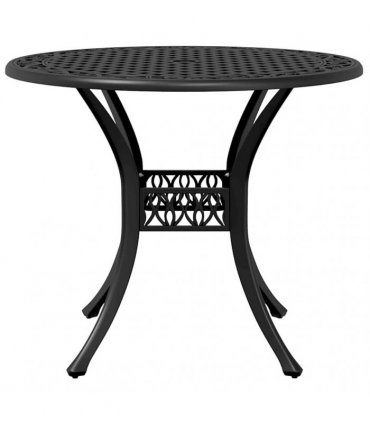 vidaXL 5 Piece Garden Dining Set Black Cast Aluminium