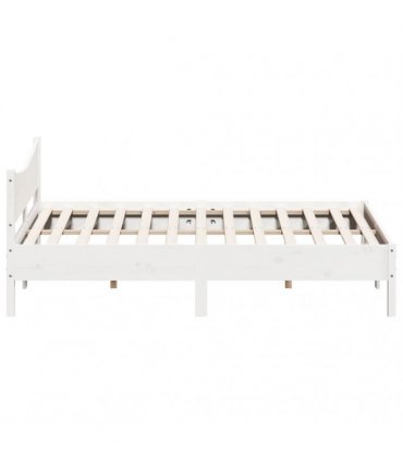vidaXL Bed Frame without Mattress White 200x200 cm Solid Wood Pine