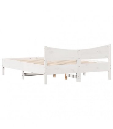 vidaXL Bed Frame without Mattress White 160x200 cm Solid Wood Pine