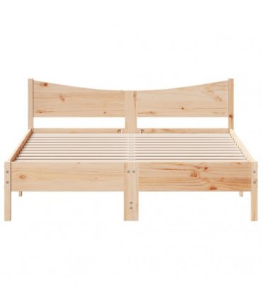 vidaXL Bed Frame without Mattress 150x200 cm King Size Solid Wood Pine
