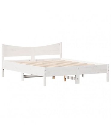 vidaXL Bed Frame without Mattress White 150x200 cm Solid Wood Pine