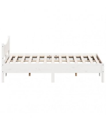 vidaXL Bed Frame without Mattress White 150x200 cm Solid Wood Pine